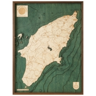 Cutting Brothers 3D-Holz-Wandkarte "Korfu" - Größe L