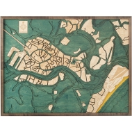 Cutting Brothers 3D-Holz-Wandkarte "Venedig" - Größe L