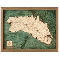 Cutting Brothers 3D-Holz-Wandkarte "Menorca" - Größe S