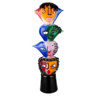 Skulptur "Formanos - Vier Gesichter" aus Glas