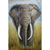 Wandbild vom Elefanten in der Steppe
