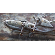 Metall - Wandbild Flugzeug