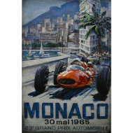 Metall - Wandbild "Preis von Monaco 1965"