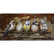 Metall - Wandbild "Vögel auf Ast" metallbild wandbild wandobjekt dekobild