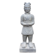 Steinskulptur "Chinesischer Krieger", 120cm
