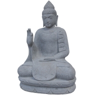 Sitzender Buddha "Abhaya-Mudra", naturbelassen - 100cm