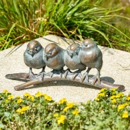 Edition Strassacker Bronzeskulptur "Kükenquartett"