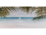 Wandbild "Blick vom Strand" auf Leinwand