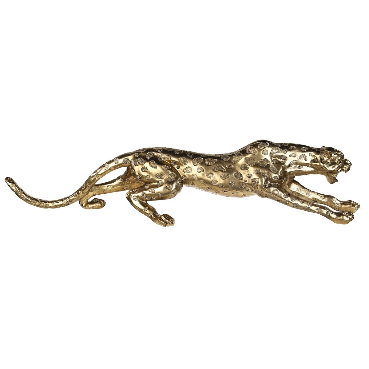 Skulptur Gepard in gold bei