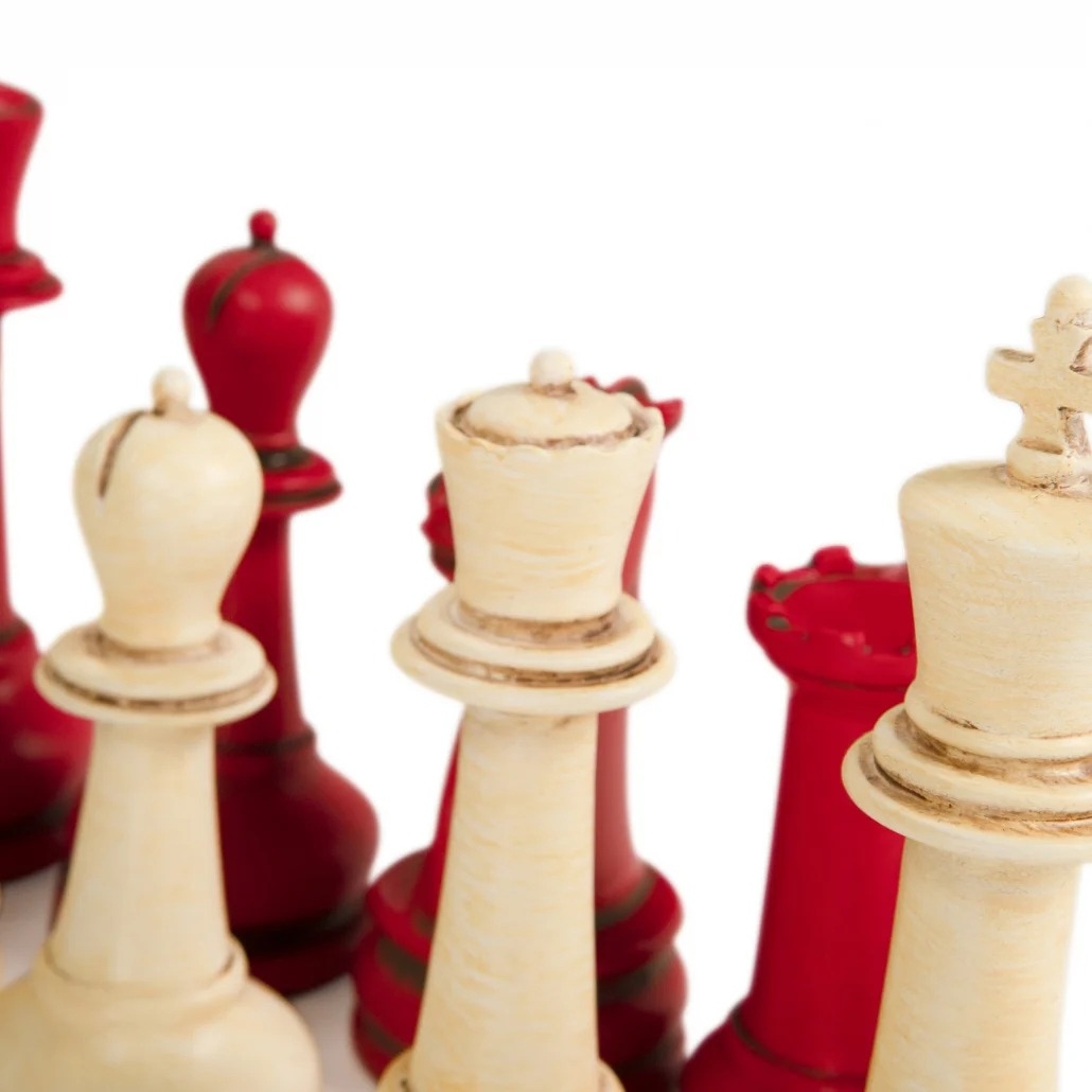 wendbares Spielbrett für Dame und Schach mit Metallfüßen (47x47cm) von  Authentic Models - erkmann