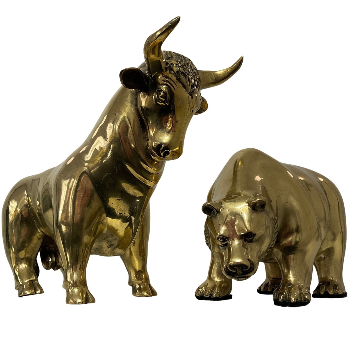 Bronzefigur Bulle und Bär - Börse Gold Edition