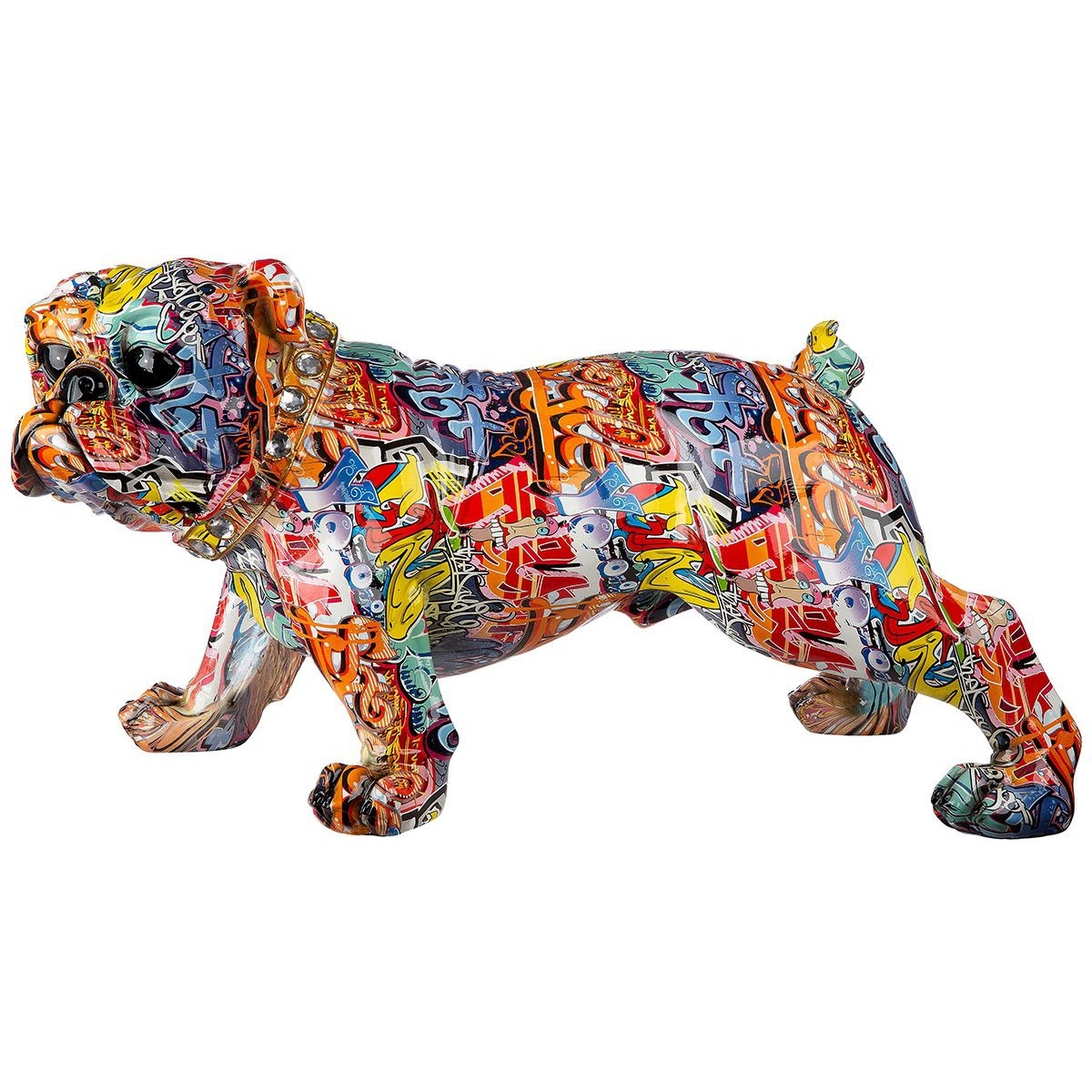 1 Stück Farbige Graffiti bulldoggen skulptur Graffiti kunst - Temu