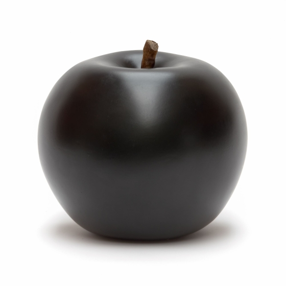 Skulptur "Apple - Simpel" von Selma Calheira in schwarz + L