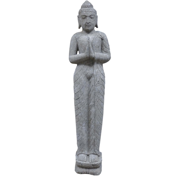 Stehender Buddha Basanit "Begrüßung", 175cm