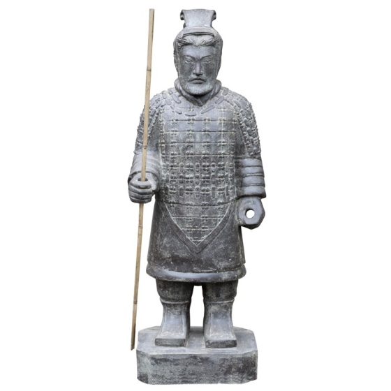 Chinesischer Krieger aus Steinguss