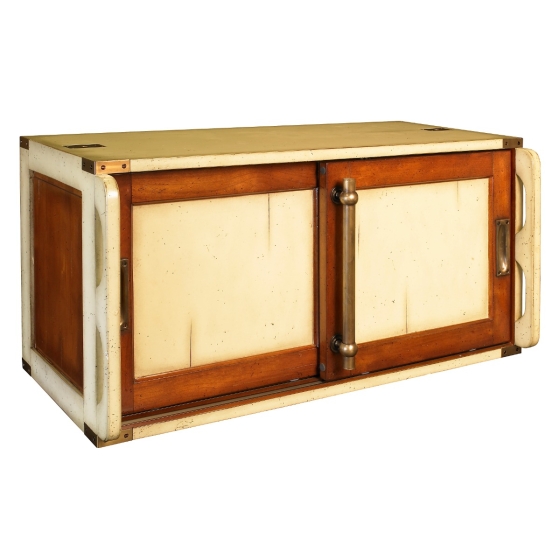 Authentic Models Möbelmodul mit Türen, stapelbar, elfenbeinfarbend, MF202i