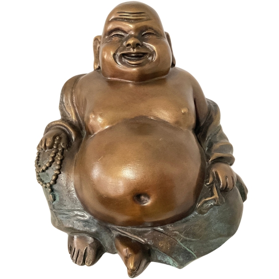 Bronzeskulptur "Happy Buddha"