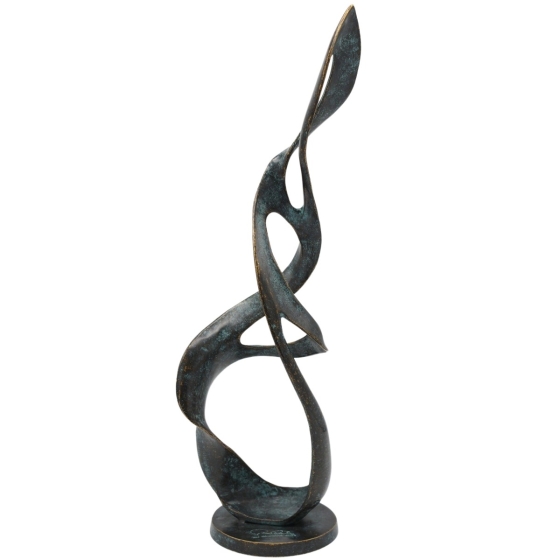 Bronzeskulptur "Die Helix-Leiter" - abstrakt