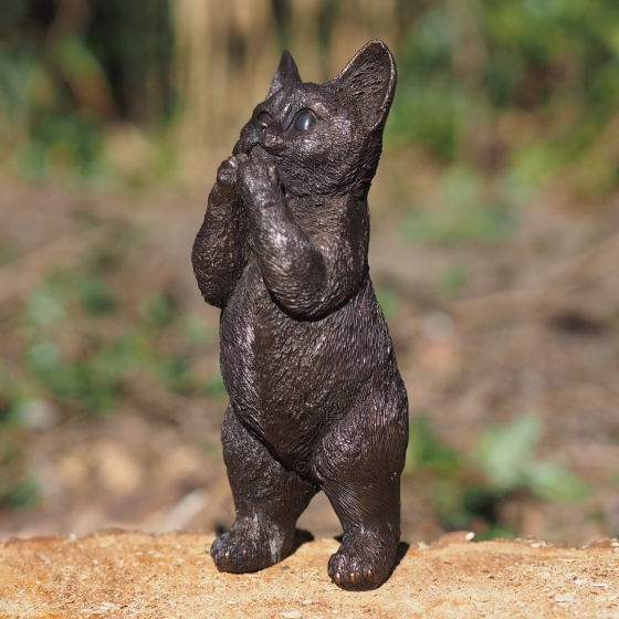 Bronzeskulptur "Neugieriges Kätzchen