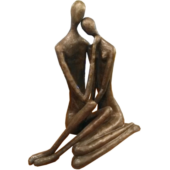 Bronzeskulptur "Abstraktes Paar, sitzend"