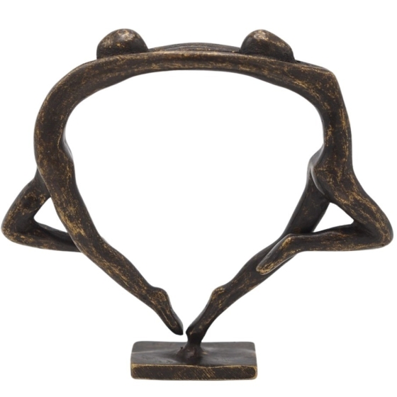 Bronzeskulptur "Tanzendes Ballettpaar" - modern, mini