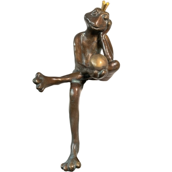 Rottenecker Bronzeskulptur "Froschkönig Borris" als Wasserspeier