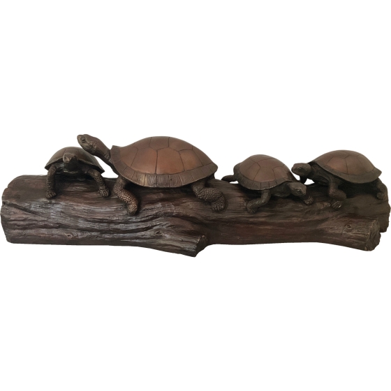 Bronzeskulptur "Schildkröten-Familie"