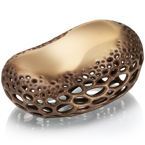 Frontansicht der Bronzeskulptur "Objekt 0422-01"