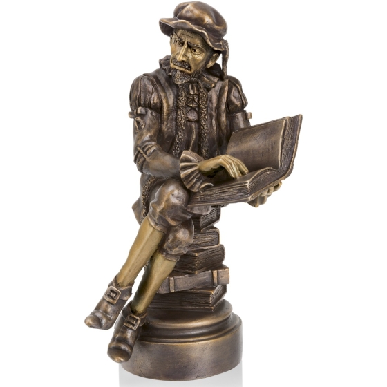 Frontansicht der Bronzeskulptur "Der Advokat"