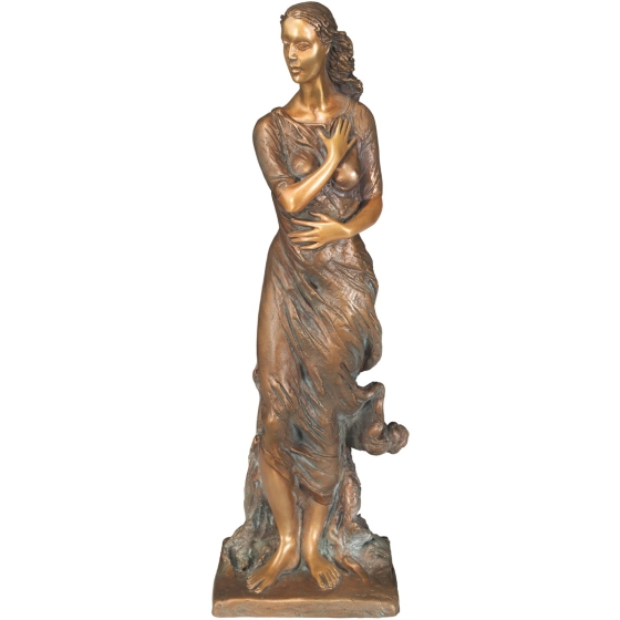 Frontansicht der Bronzefigur "Winter"