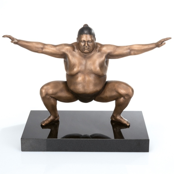 Edition Strassacker Bronzeskulptur "Sumo"