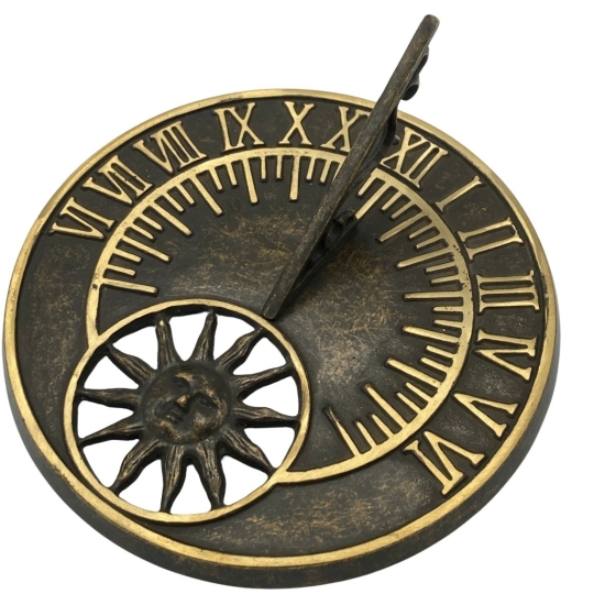 Bronzeskulptur "Sonnenuhr, flach"