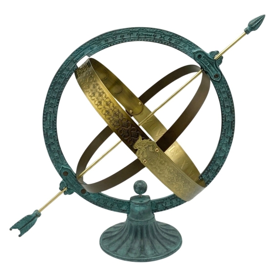 Bronzeskulptur "Sonnenuhr - Astronomischer Stil"