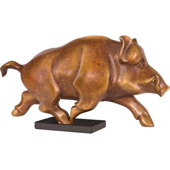Bronzeskulptur "Porco" von Jagna Weber