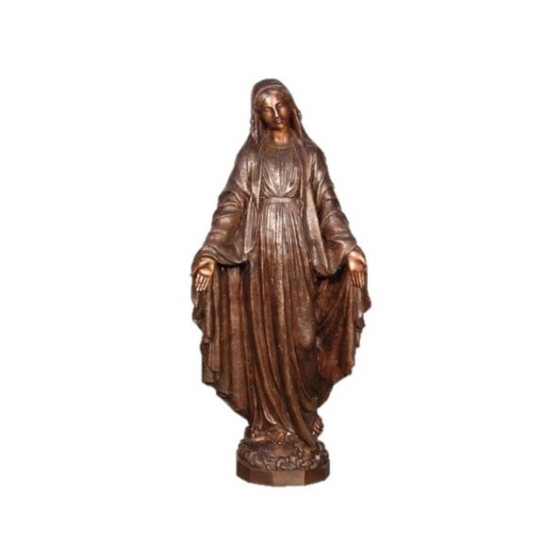 Bronzeskulptur "Madonna auf Marmor"