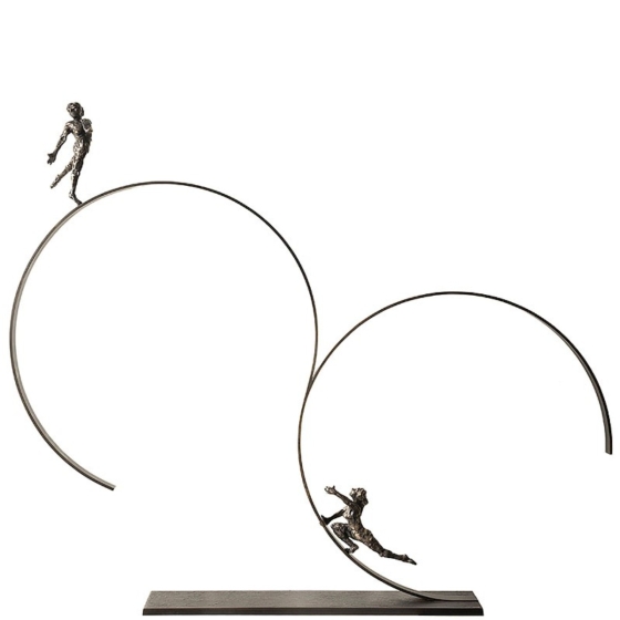 Bronzeskulptur "Continuity" von Jacques Vanroose