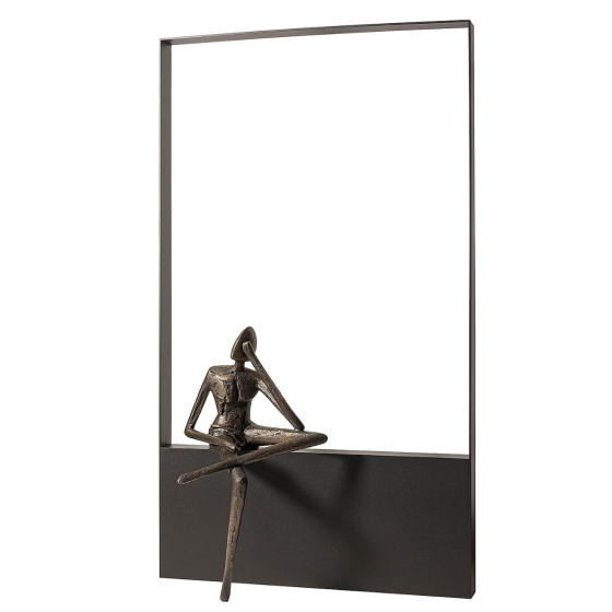 Bronzeskulptur "Let me think" von Guy Buseyne