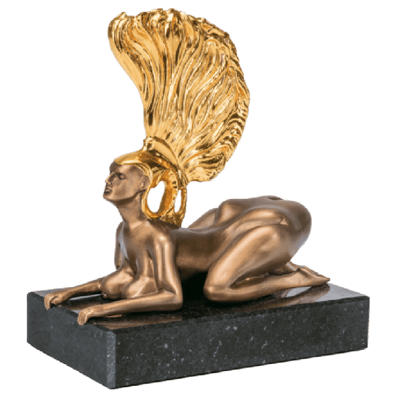 Bronzeskulptur Sphinx von Strassacker
