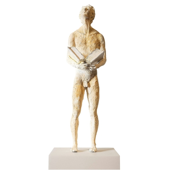 Bronzeskulptur "Thoughts 6 - The Book" von Raffaella Benetti