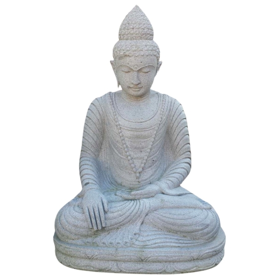 Sitzender Buddha "Erdberührung", indischer Stil, 80cm