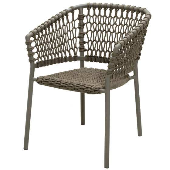Cane-line Ocean Armlehnstuhl, stapelbar, Taupe