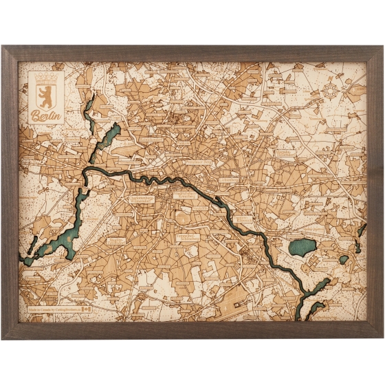 Cutting Brothers 3D-Holzkarte "Berlin" - Größe S