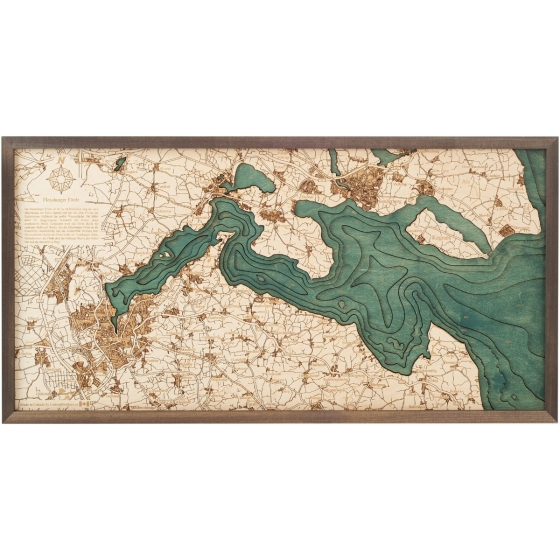 Cutting Brothers 3D-Holzkarte "Flensburger Förde" - Größe M