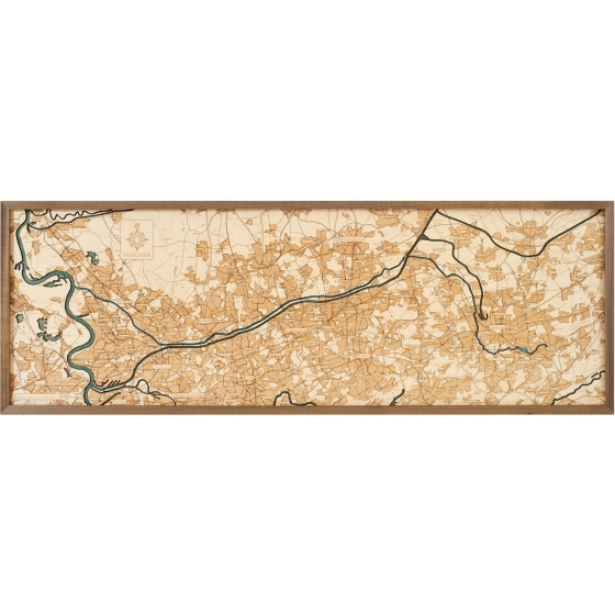 Cutting Brothers 3D-Holzkarte "Emscher" - Größe XL