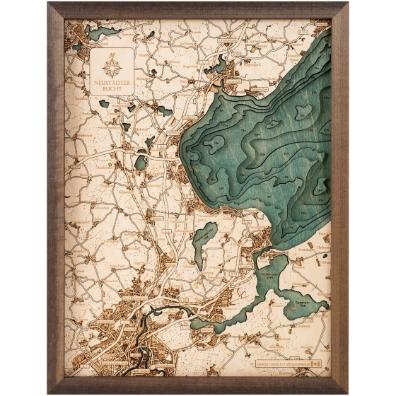 Cutting Brothers 3D-Holzkarte "Neustädter Bucht" - Größe S