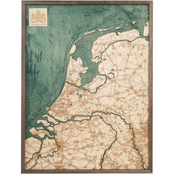 Cutting Brothers 3D-Holzkarte "Niederlande"