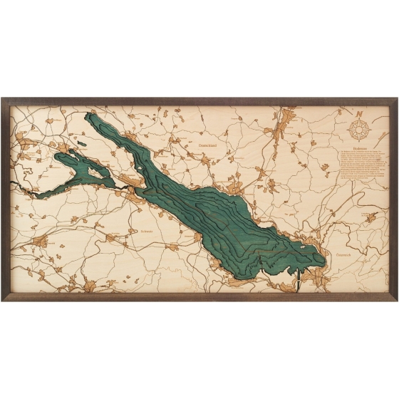 Cutting Brothers 3D-Holzkarte "Bodensee"