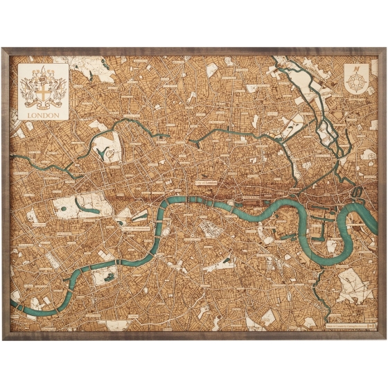 Cutting Brothers 3D-Holzkarte "London"