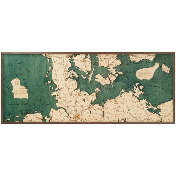 Cutting Brothers 3D-Holzkarte "Nordsee und Ostsee