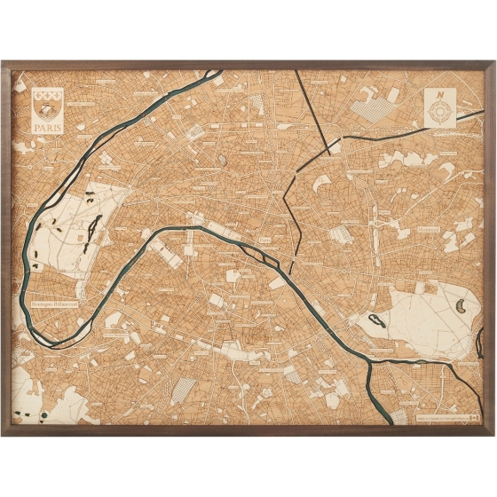 Cutting Brothers 3D-Holzkarte "Paris"